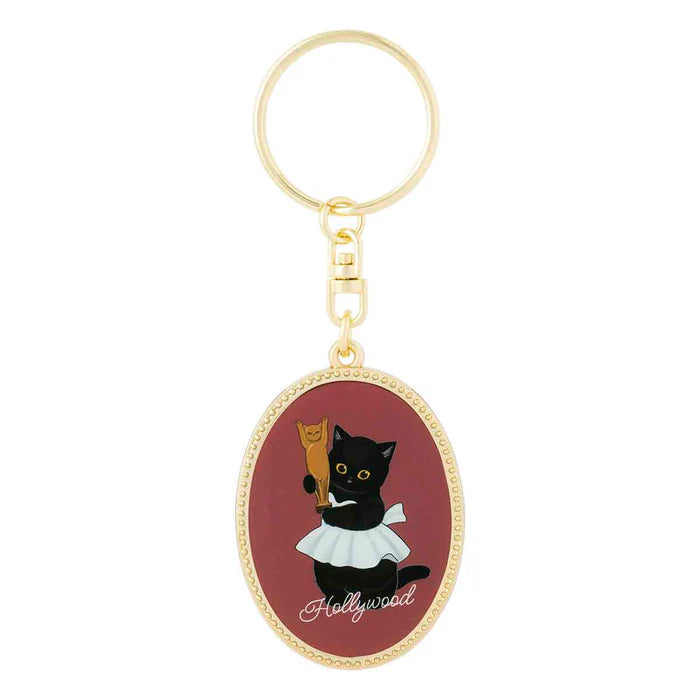 Mofusand Oval Metal Keychain - Hollywood