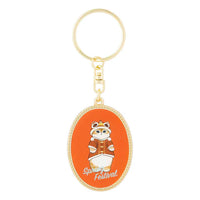 Mofusand Oval Metal Keychain - Chinese
