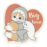 Mofusand "HELLO" Shark Cat Sticker - Big Love