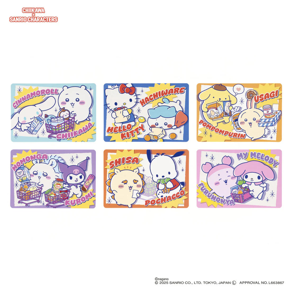 Chiikawa x Sanrio Characters Supermarket Loyalty Cards