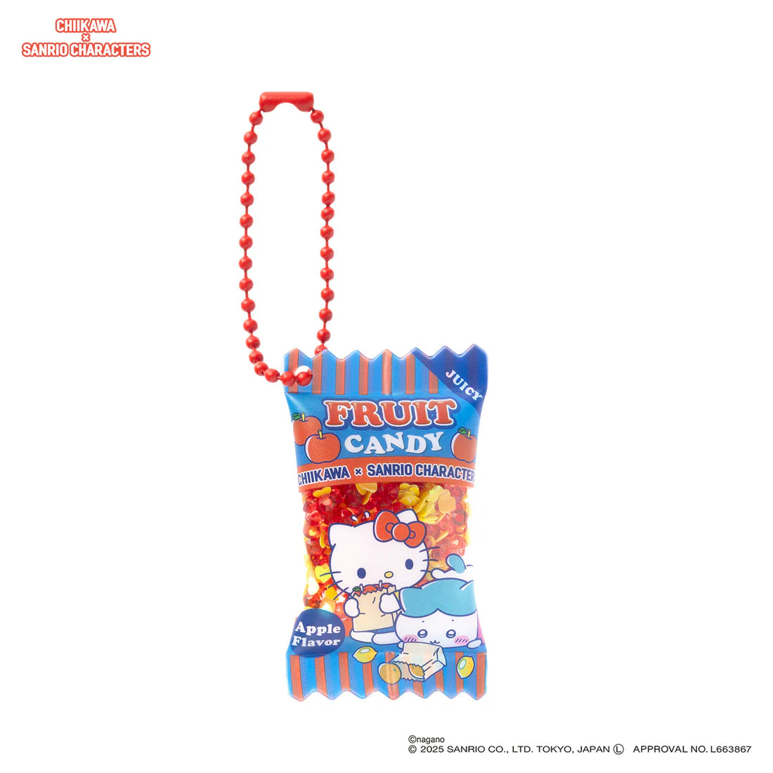 Chiikawa x Sanrio Characters Supermarket Shaka Keychain [Hachiware x Hello Kitty]