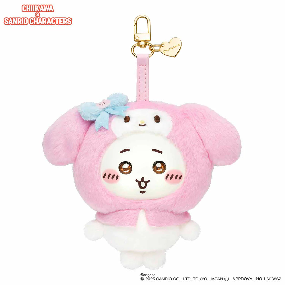 "Chiikawa x Sanrio Characters Kiramekko" Chiikawa x My Melody Mascot Plush