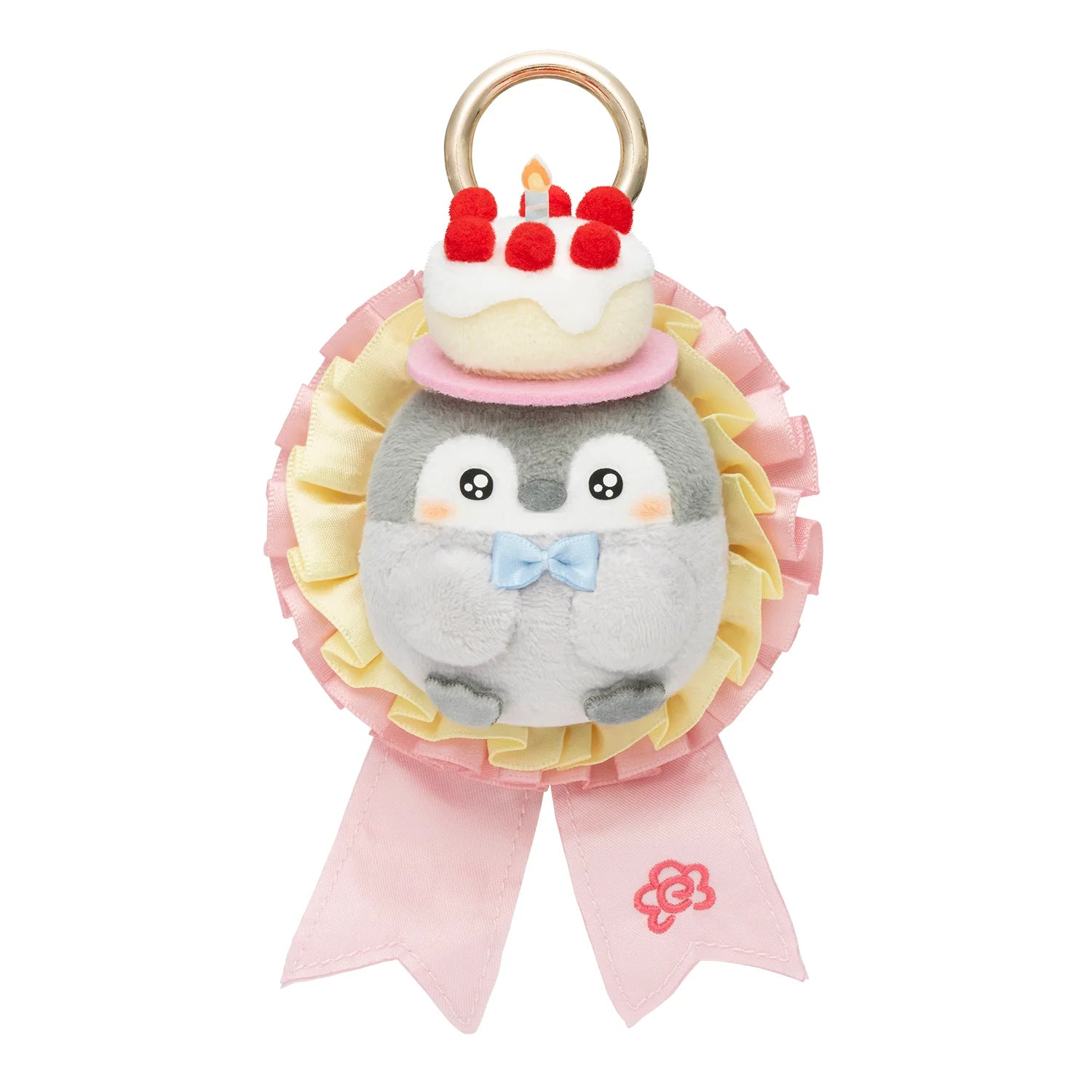Koupenchan "I want to give you a perfect score!" Ring Carabiner Plush Mascot Pink