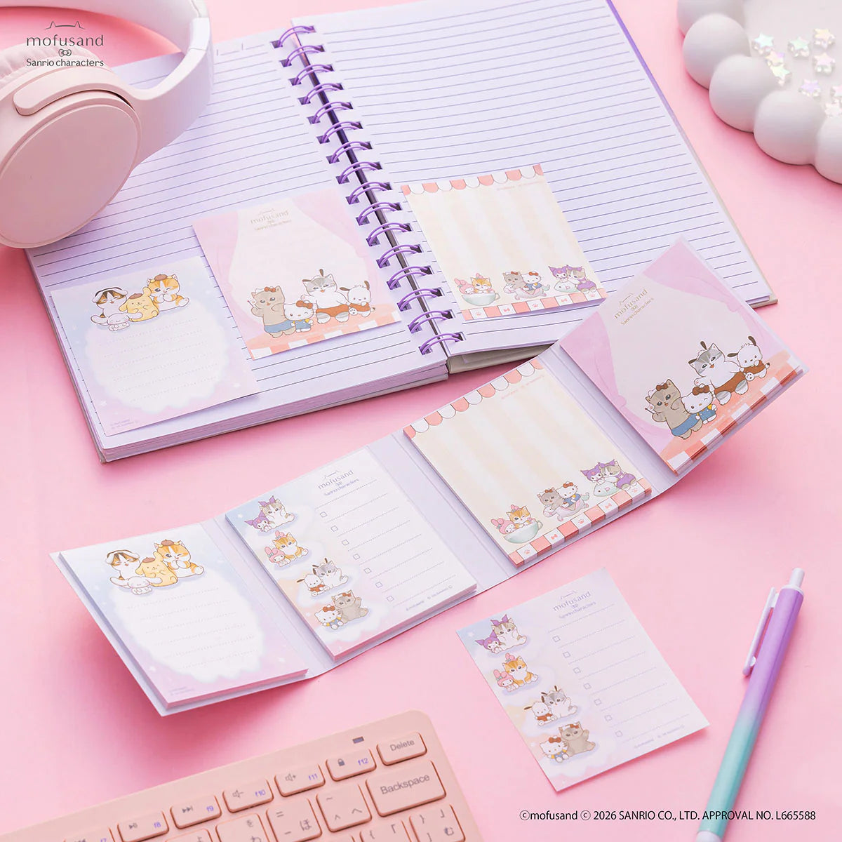 Mofusand x Sanrio Flip Memo