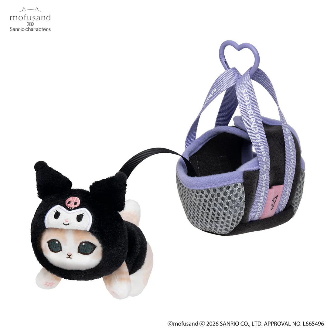 Mofusand x Sanrio Outing Bag w/ Plush - Kuromi
