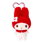 Red My Melody Heart Carabiner Plush Mascot