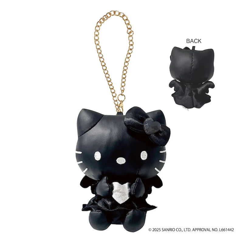 Hello Kitty Black Leather Angel Plush Mascot