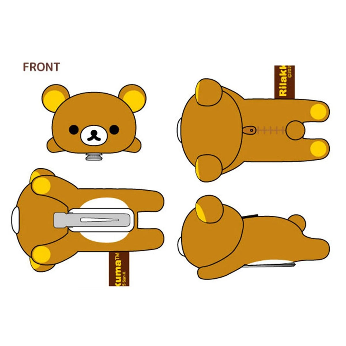 Rilakkuma Lying Down Plush Clip