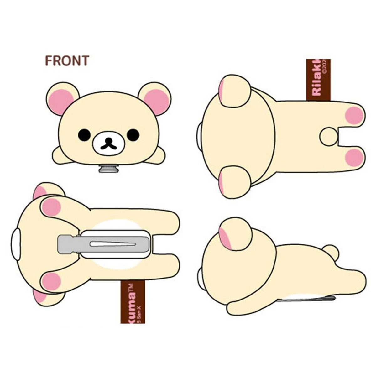 Korilakkuma Lying Down Plush Clip