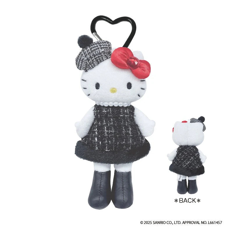 Hello Kitty Style Up Tweed Plush Mascot
