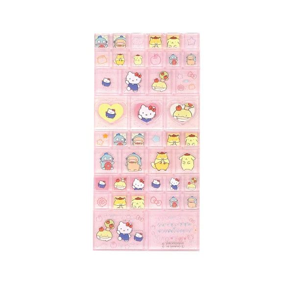 Nandemo Ikimono x Sanrio Characters Tile Stickers [Pink]