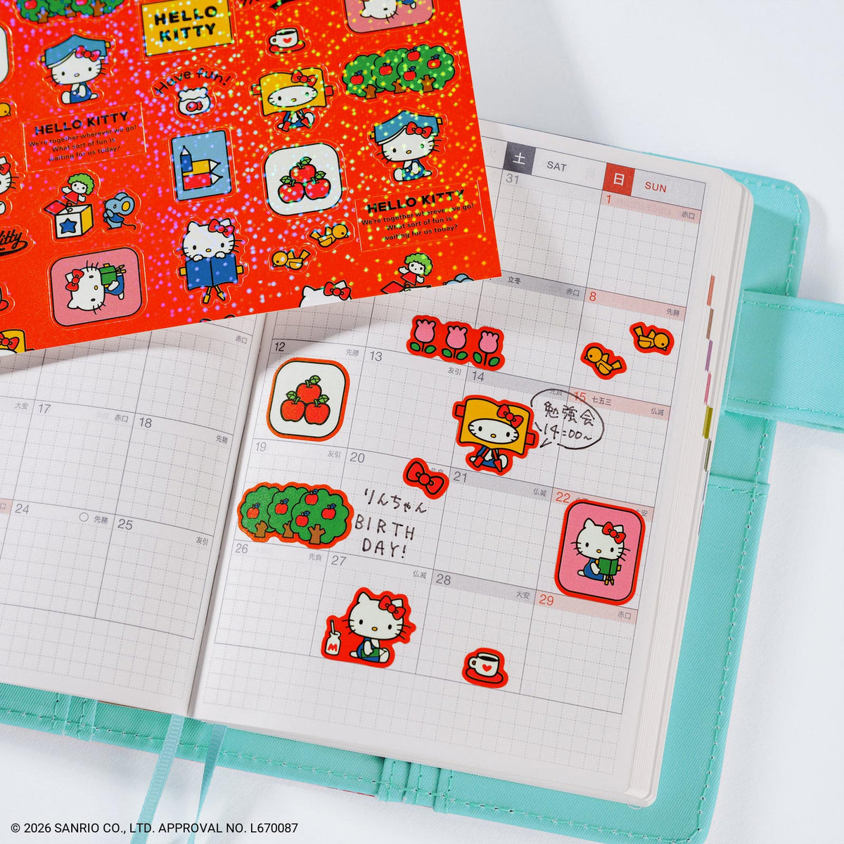 Hello Kitty Hobonichi Stickers
