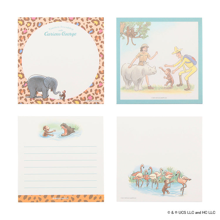 Timeless Friendship with Curious George Memo Pad B