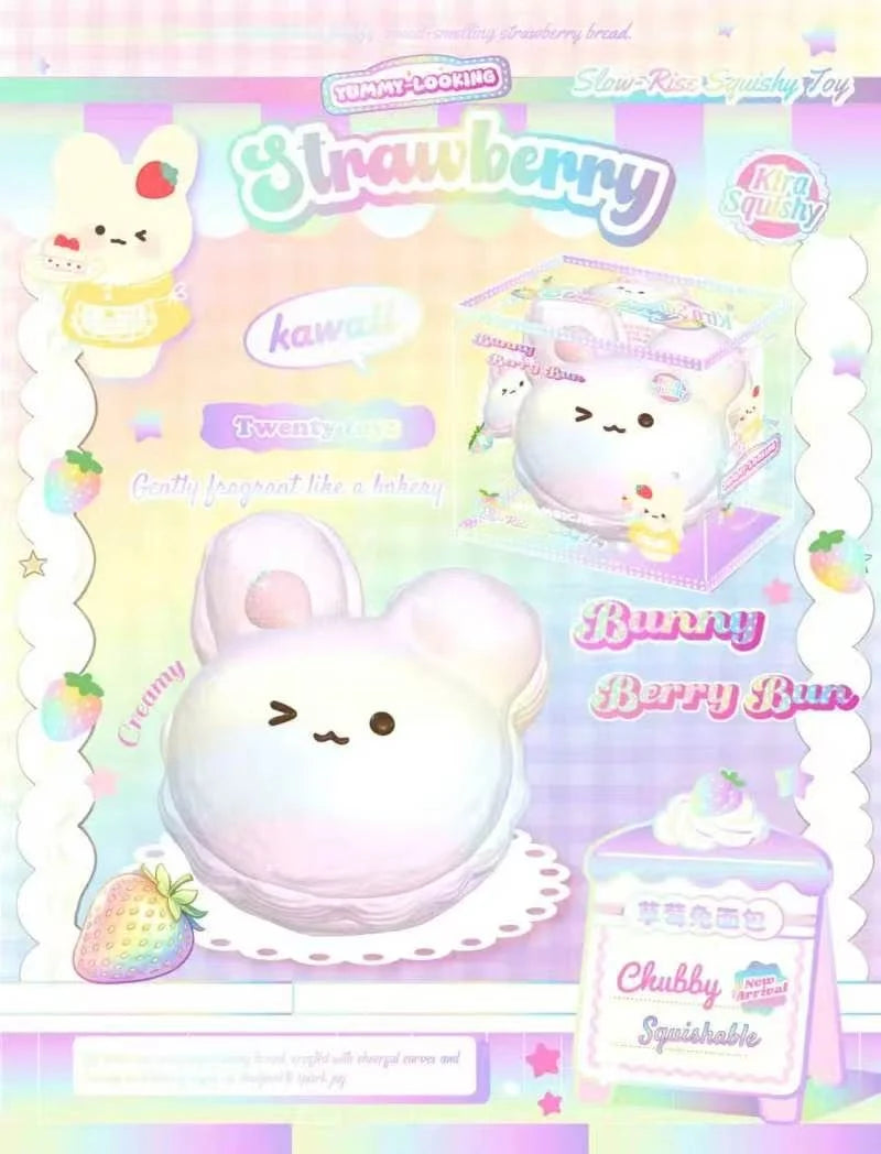 Lisa Kira Rainbow Bunny Berry Bun Squishy