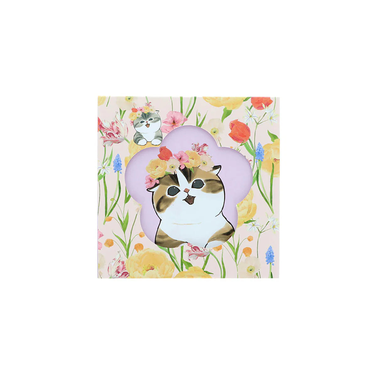 Mofusand x Hibiya Kadan Square Memo Pad Flora Cat Bloom