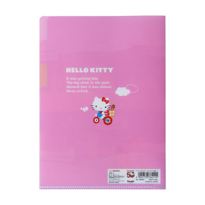 Hello Kitty 50th Anniversary Clear File Folder A5 [Blue&Pink]