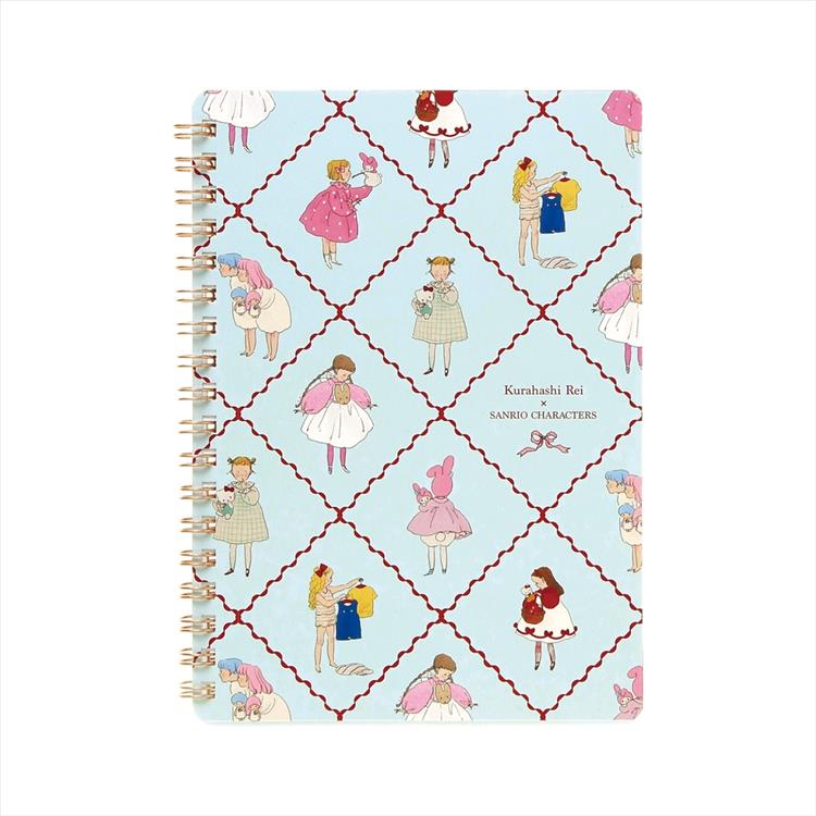 Sanrio Characters x Kurahashi Rei B6 Ring Notebook [Blue]