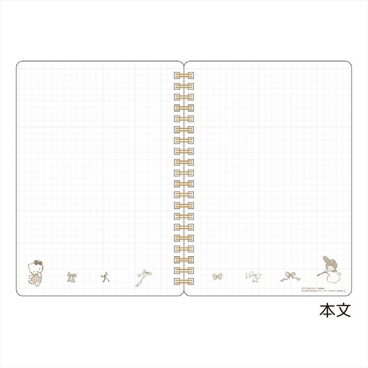 Sanrio Characters x Kurahashi Rei B6 Ring Notebook [White]