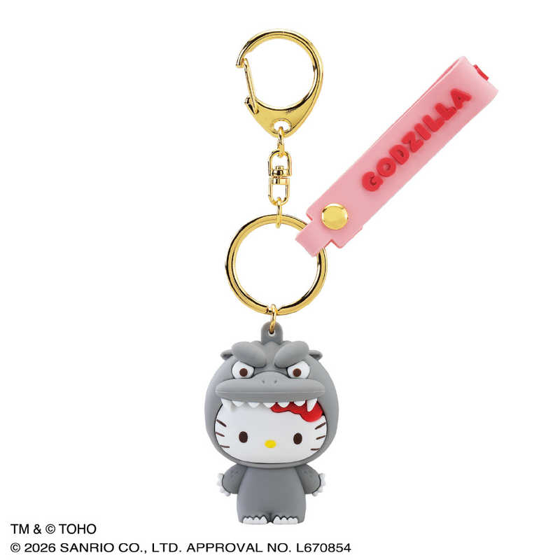 Hello Kitty x Godzilla 3D Keychain