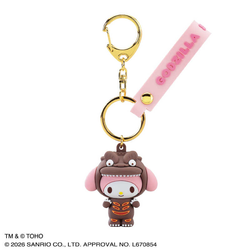 My Melody x Godzilla 3D Keychain
