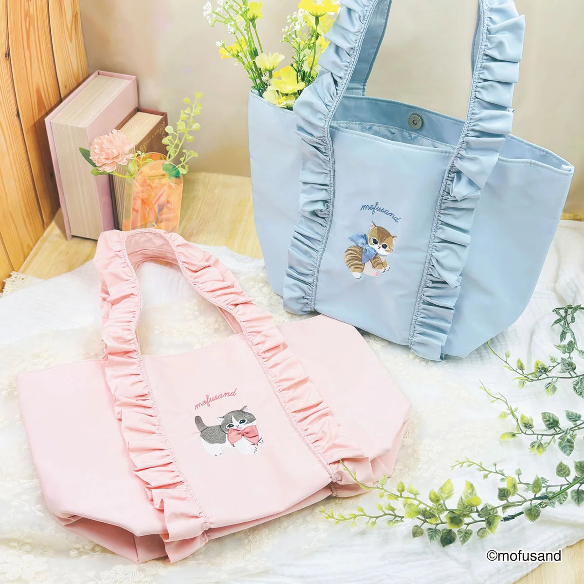 Mofusand Mini Tote Bag With Frills [Pink]