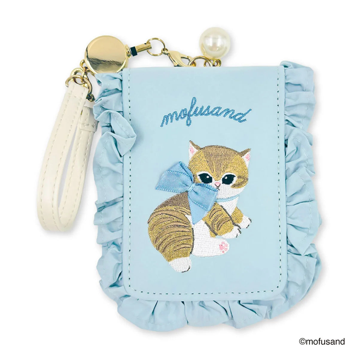 Mofusand  Pass Case With Frills [Blue]
