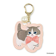 Mofusand Embroidered Keychain With Frills [Pink]