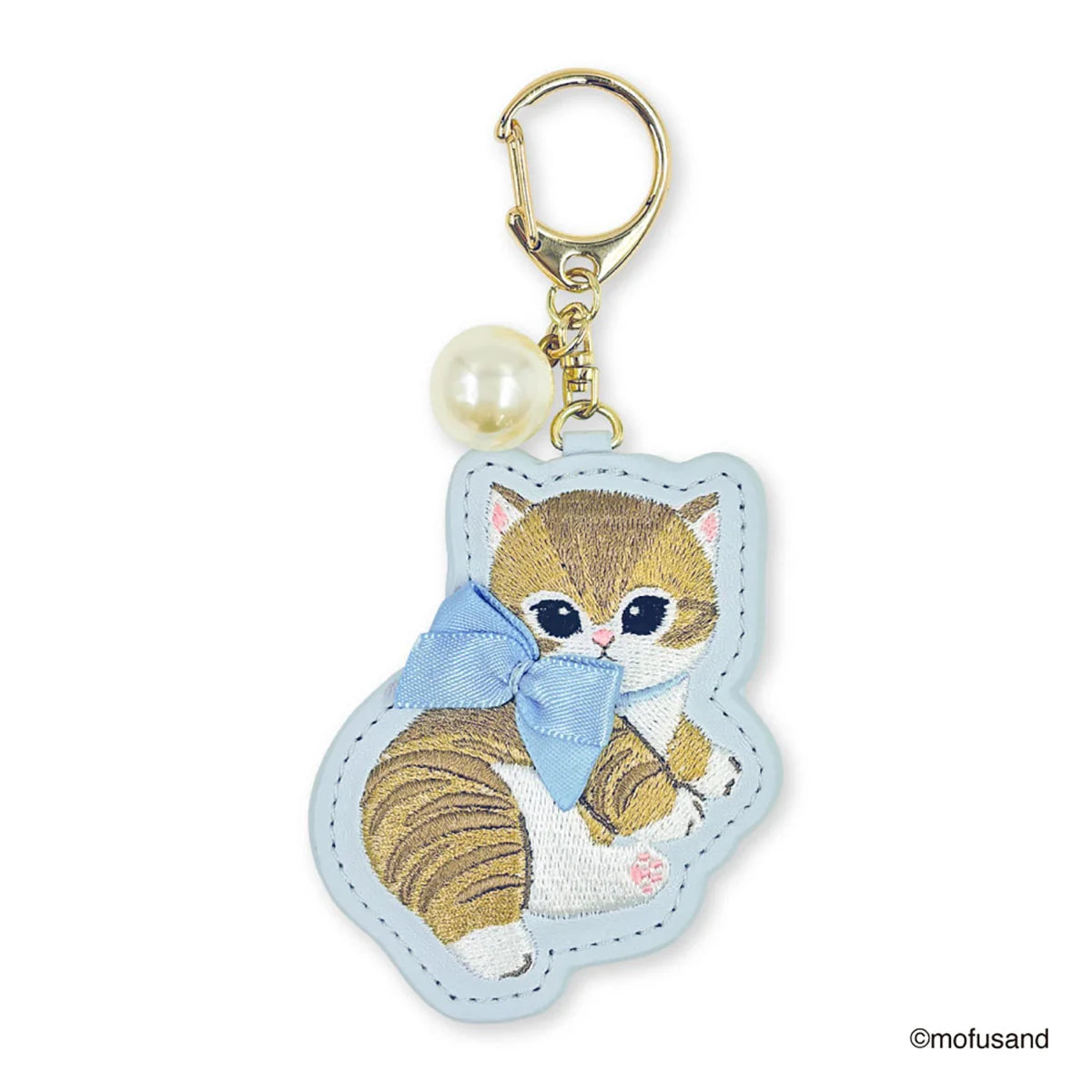 Mofusand Embroidered Keychain With Frills [Blue]