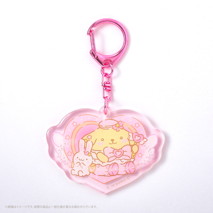 PomPomPurin "Dream Color" Acrylic Keychain [Pink]