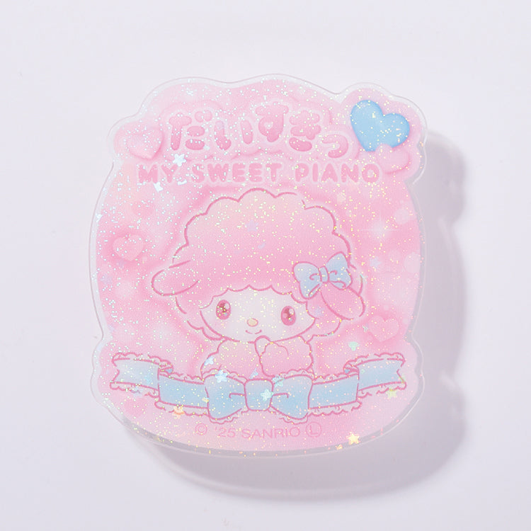 My Sweet Piano "I Love You Fluffy" Acrylic Clip Badge