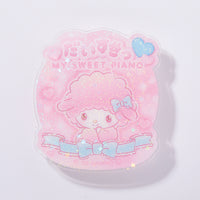 My Sweet Piano "I Love You Fluffy" Acrylic Clip Badge
