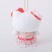 Hello Kitty Textile Flower Clear Mascot Plush
