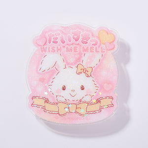 Wish Me Mell "I Love You Fluffy" Acrylic Clip Badge
