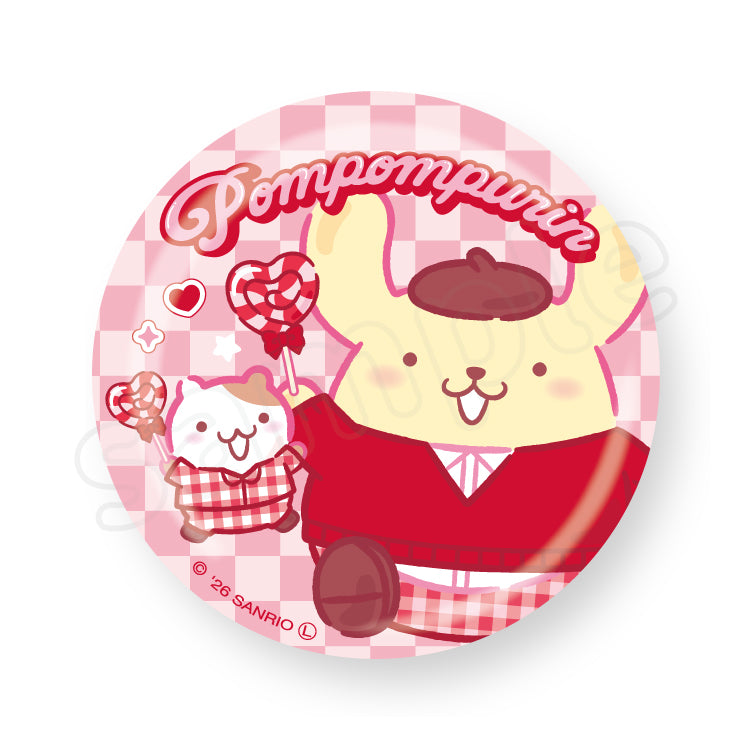 PomPomPurin "Pinky Lollipop" Tin Badge