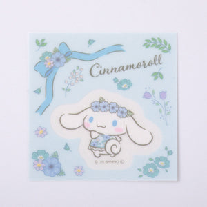 Cinnamoroll Textile Flower Clear Stickers