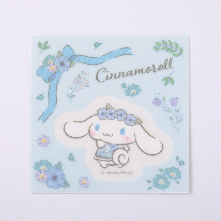 Cinnamoroll Textile Flower Clear Stickers
