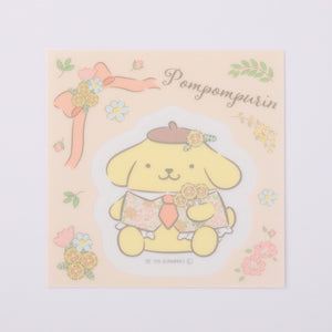PomPomPurin Textile Flower Clear Stickers