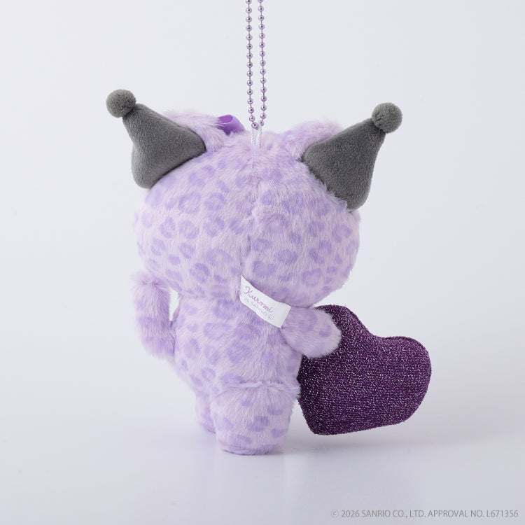 Kuromi Leopard Print Heart Mascot Plush