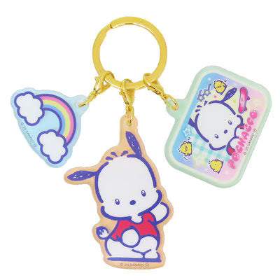 Sanrio Characters Heart Pounding 3-strands Keychain
