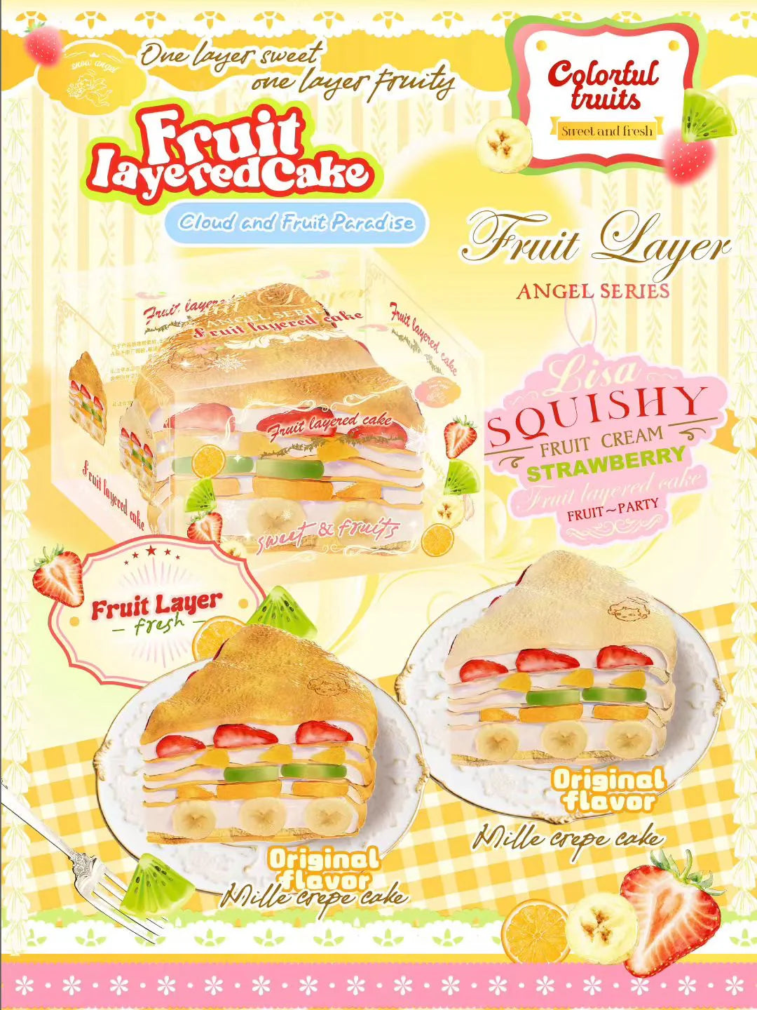 Lisa Fruit Crepe Squishy