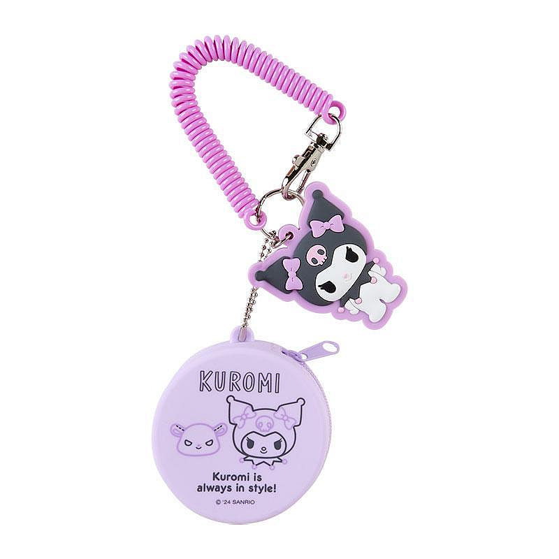 Kuromi Mini Silicone Case Charm Keychain