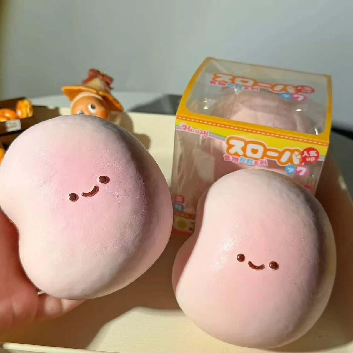 Moozy Jumbo Pink Bean Squishy
