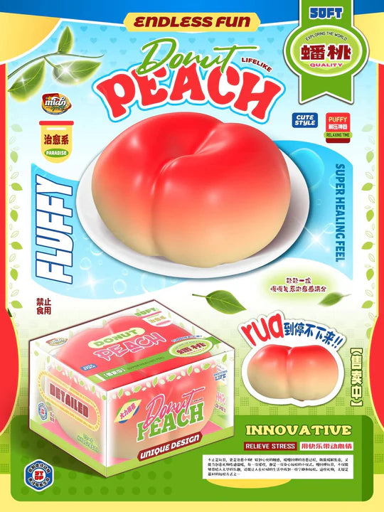 Mido Peach Donut Squishy