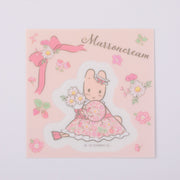 Marroncream Textile Flower Clear Stickers