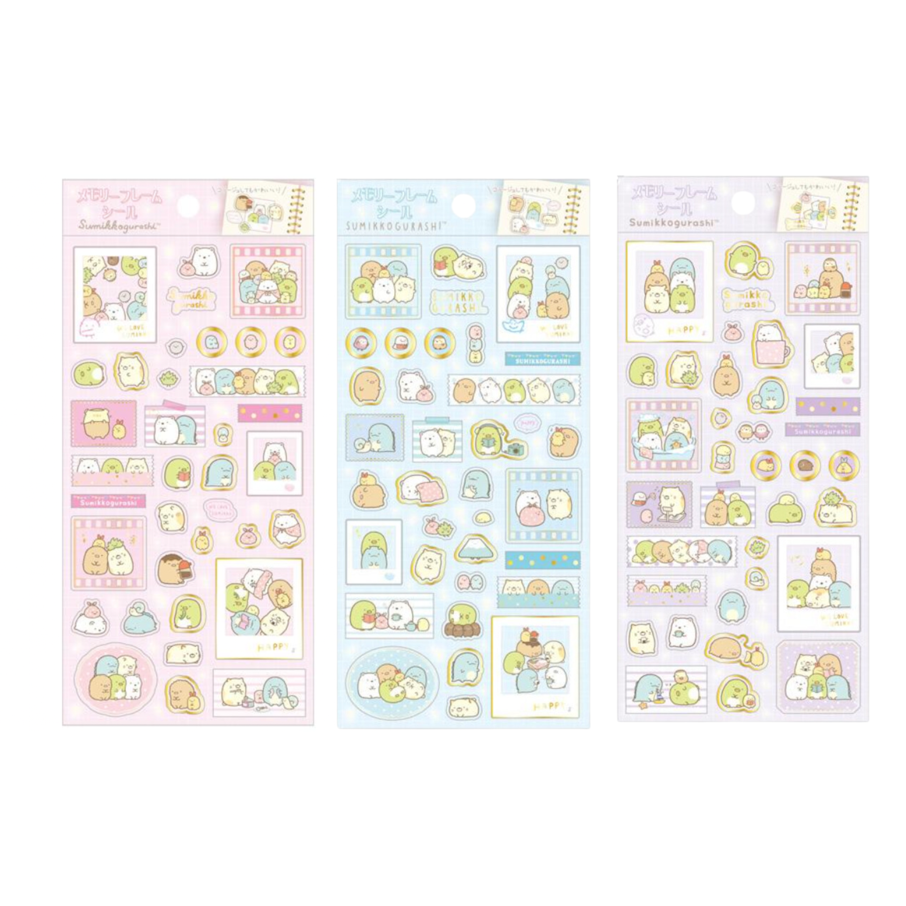 Sumikko Gurashi Polaroid Sticker Sheet