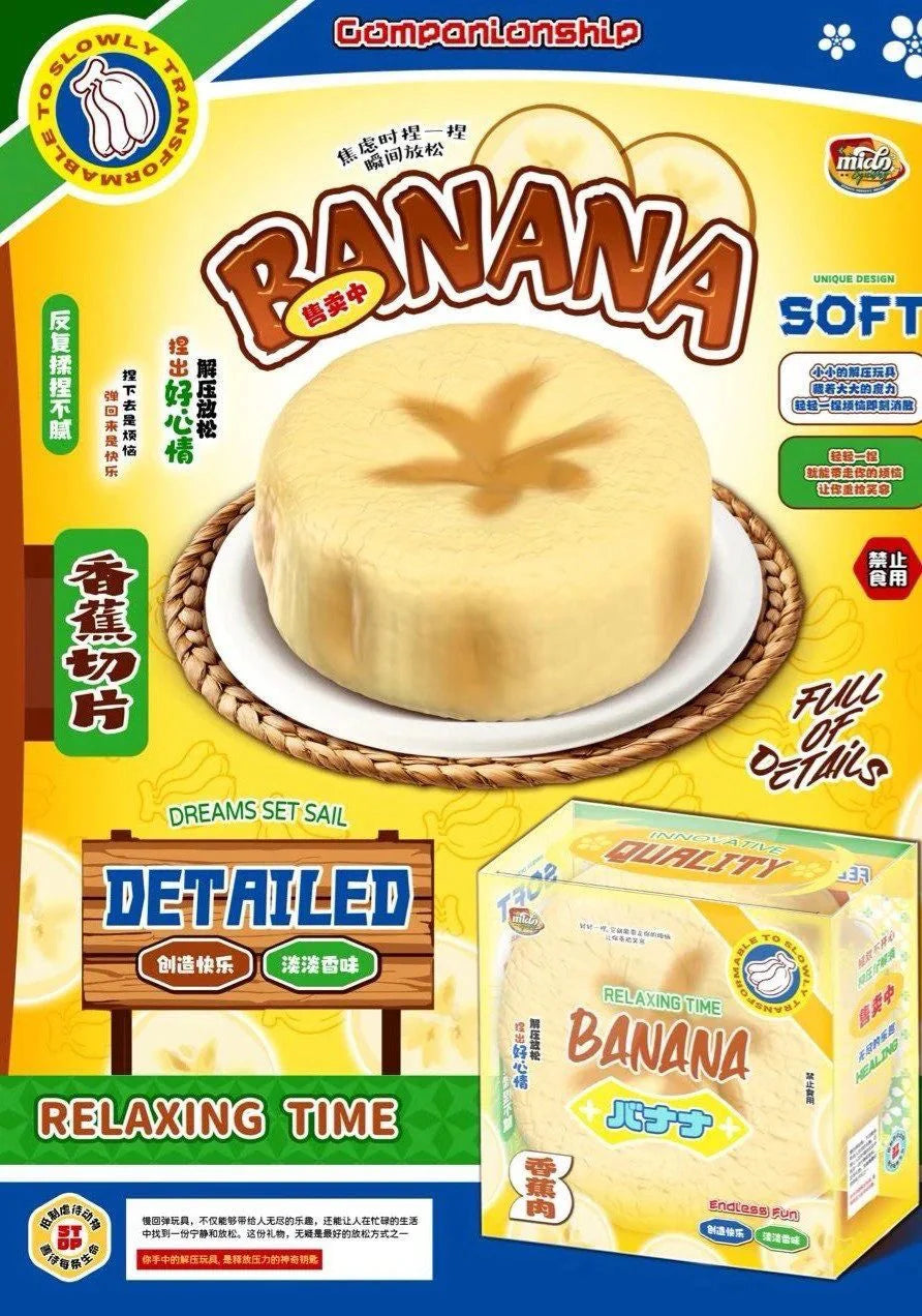 Mido Jumbo Banana Slice Squishy