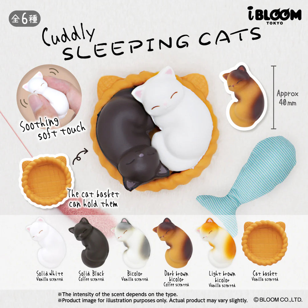 iBloom Cuddly Sleeping Cats Squishy Gachapon
