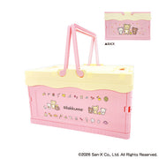 Rilakkuma Folding Basket With Lid [Pink]