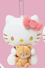 Hello Kitty & Teddy Bear Sitting Plush Mascot