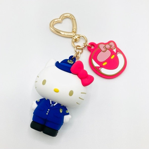 Hello Kitty Shinkansen Captain 3D Keychain